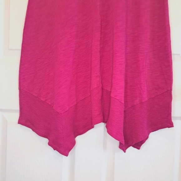 Soft Surroundings Pink Handkerchief Hem Midi Tank Dress Size Petite Medium - Picture 4 of 6